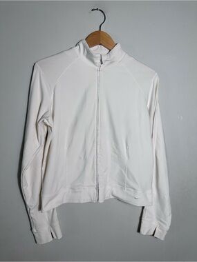 Vintage Nike Cream White Full-Zip Track Jacket